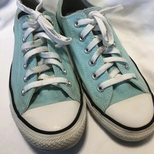 Men’s Sz 7 Women’s Sz 9 Mint Green Converse Low Tops